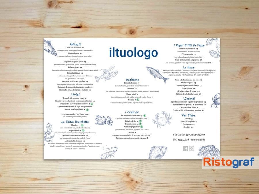 Tovaglietta menu 11