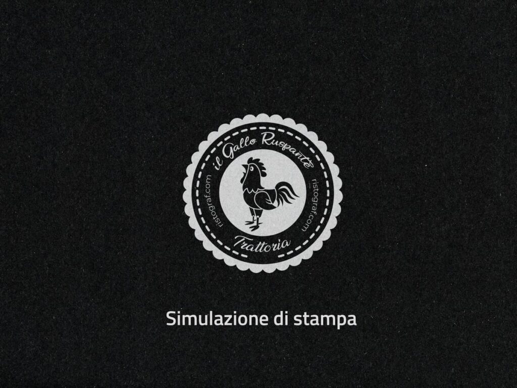 Logo 1 colore carta paglia nera