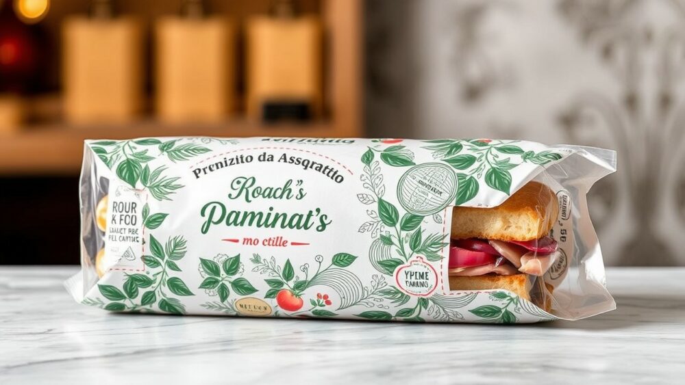 Panino in scatola brandizzata per ristoranti e bar Panino confezionato in scatola personalizzata con grafica brand