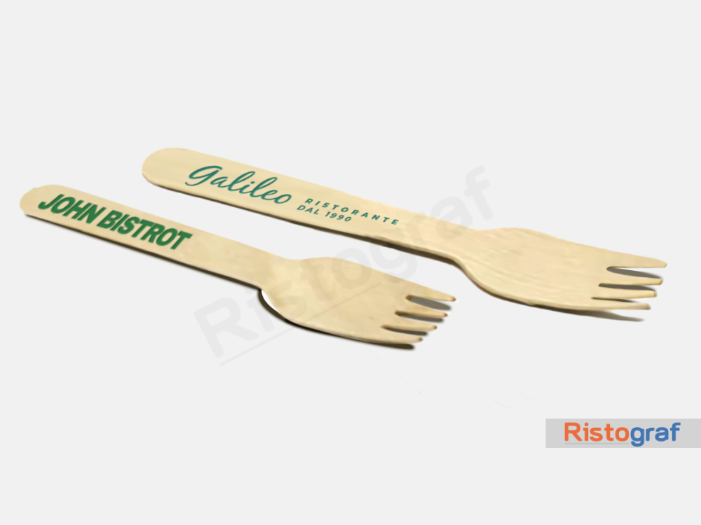 Posate forchette compostabili personalizzate locali 1